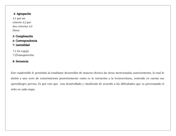 Cuadernillo de refuerzo