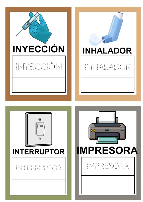 Láminas de la vocal i 