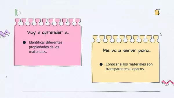Los materiales de mi entorno