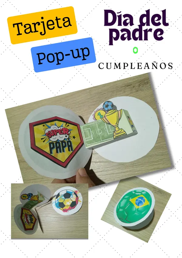 "Tarjeta Pop-up de Fútbol"