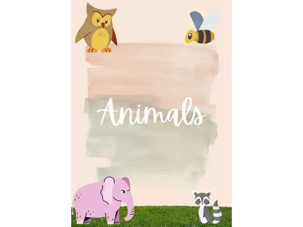 Tarjetas de animales en inglés