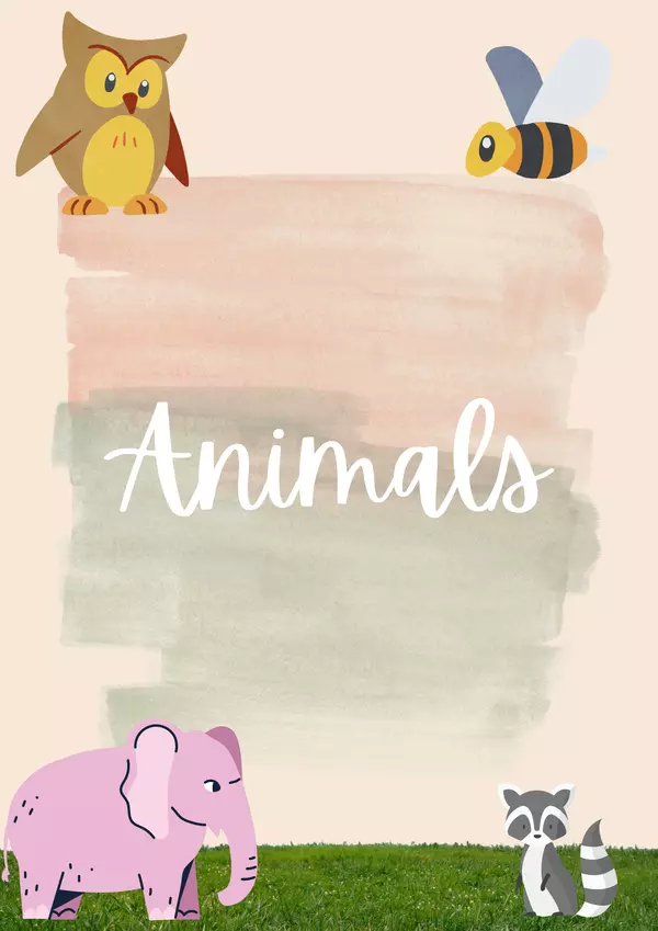 Tarjetas de animales en inglés