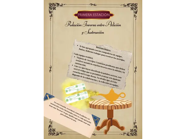 Escape room de ecuaciones de un paso