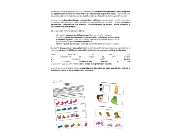 Evaluación diagnóstica matemática 