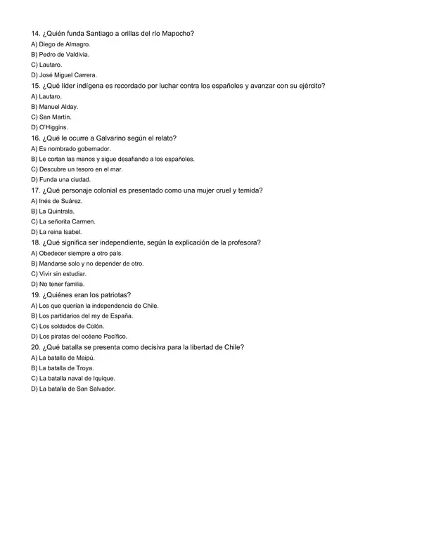 Plan lector: Papelucho Historiador