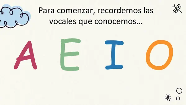 Sonido inicial A-E-I-O