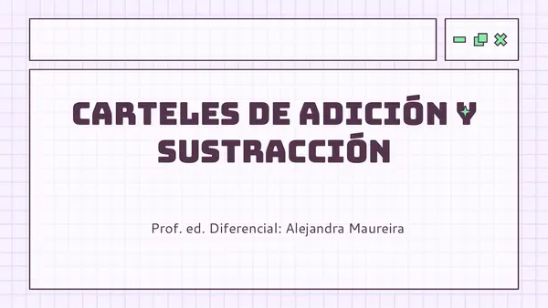 Cartel de la adición y sustracción