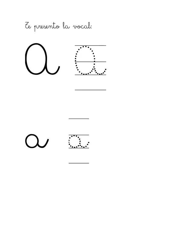Cuaderno de la vocal A