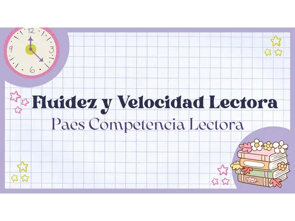 PPT para trabajar velocidad y fluidez lectora en contexto PAES CL