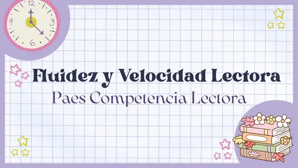 PPT para trabajar velocidad y fluidez lectora en contexto PAES CL