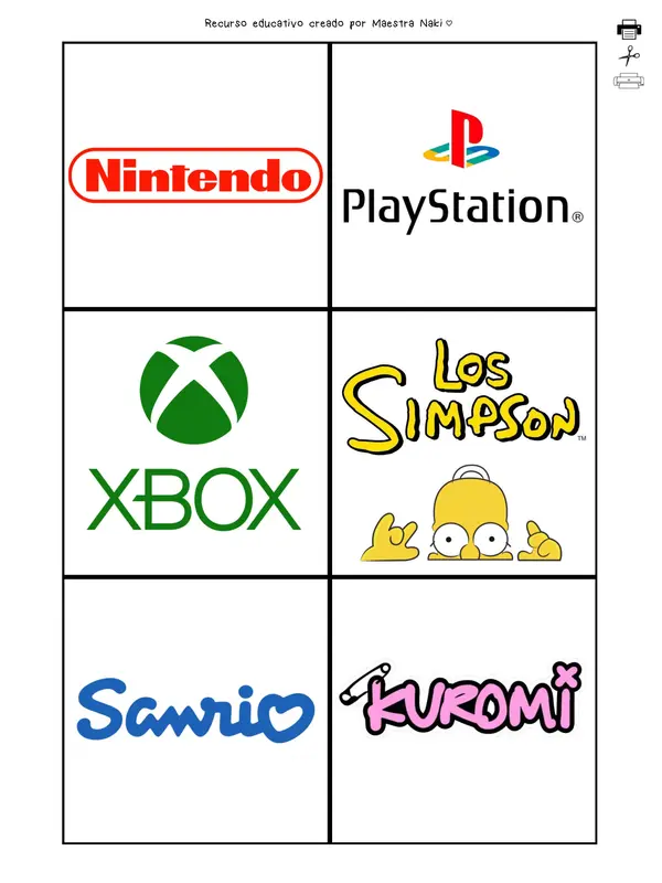 Tarjetas de logos y palabra.