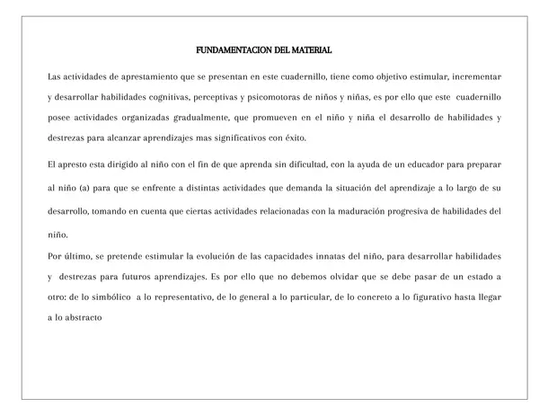 Cuadernillo de refuerzo
