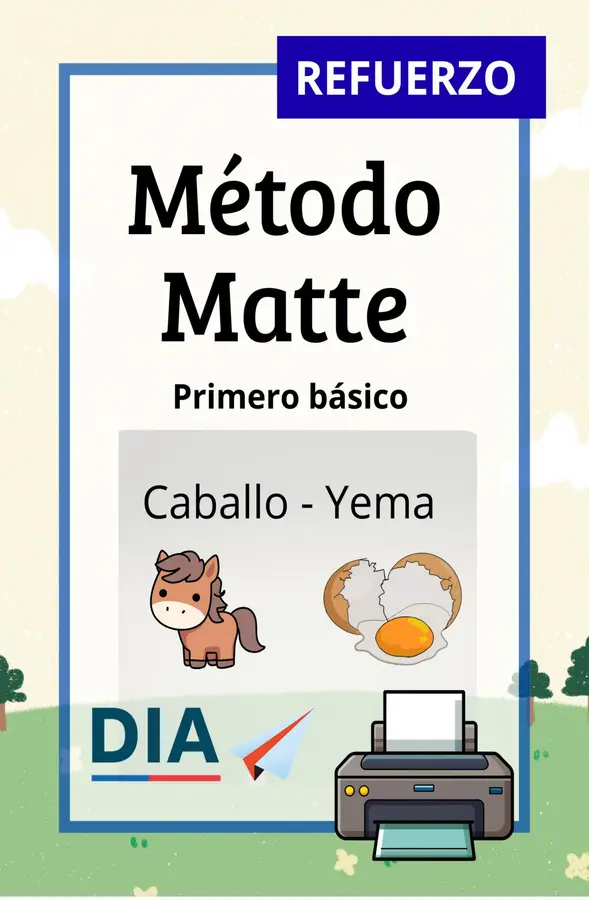 REFUERZO: Lección caballo - yema  (formato DIA) 