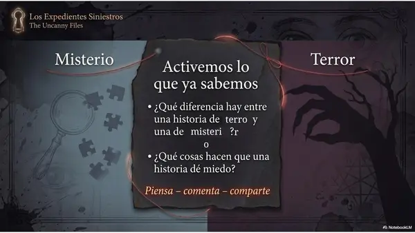 Terror vs. misterio (Unidad 3 - Clase 1 - 8°)