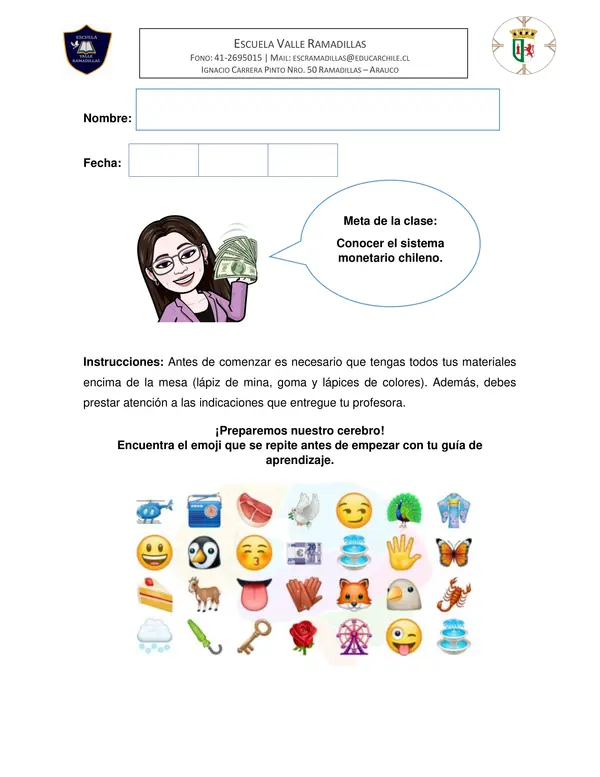 Guía sistema monetario 2do Básico