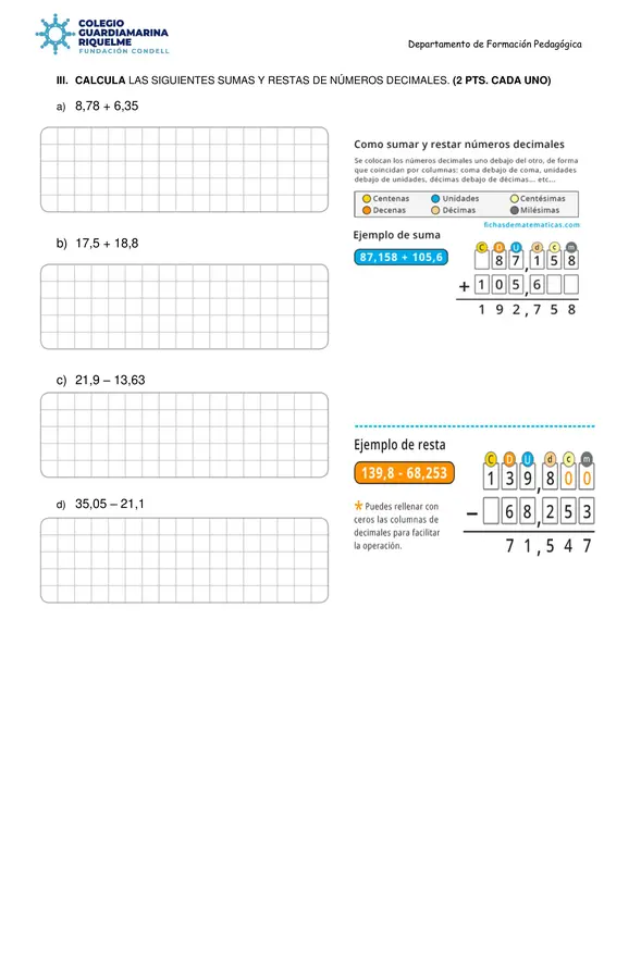  Evaluación de Matemáticas (A.C) 