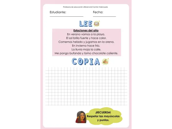Textos breves para realizar copias