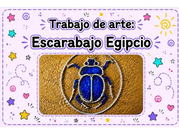 Trabajo de arte: “escarabajo egipcio”