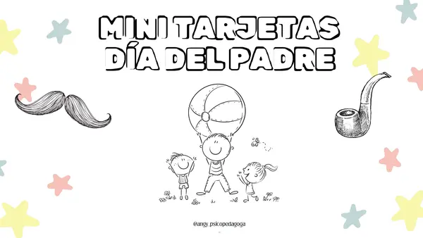 Mini tarjetas Día del Padre ( Ppt editable)