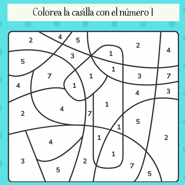 Colorea y encuentra el número oculto. (0-9)