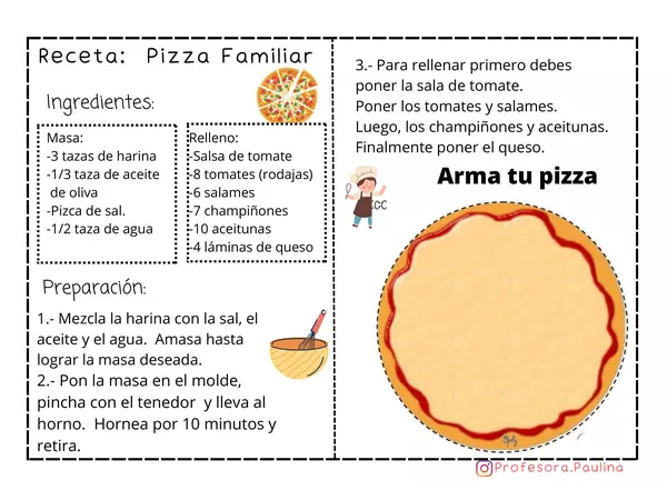 Receta: Pizza familiar