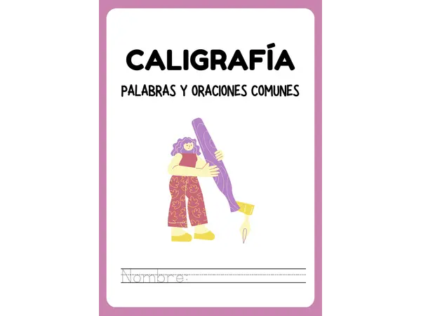 Trazos caligrafía – Palabras y oraciones comunes