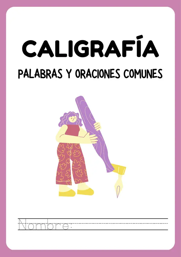Trazos caligrafía – Palabras y oraciones comunes