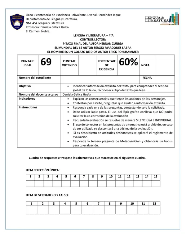 control lector: Fútbol también se lee.