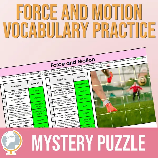 Force and Motion Mystery Puzzle 