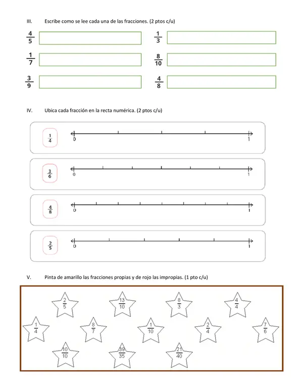 Evaluacion "fracciones"