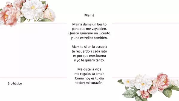 Poemas para el día de la madre