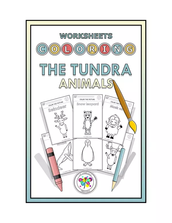 Coloring worksheets Tundra Animals Wild Decorate Crafts