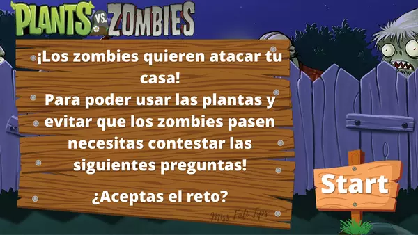 Juego "Plantas vs Zombies" editable.