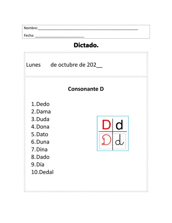 Evaluación de dictado adecuados 