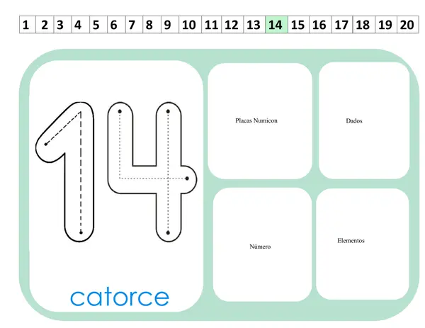 Cuadernillo números matemática funcional 11 al 20 (para termolaminar armar con velcro)