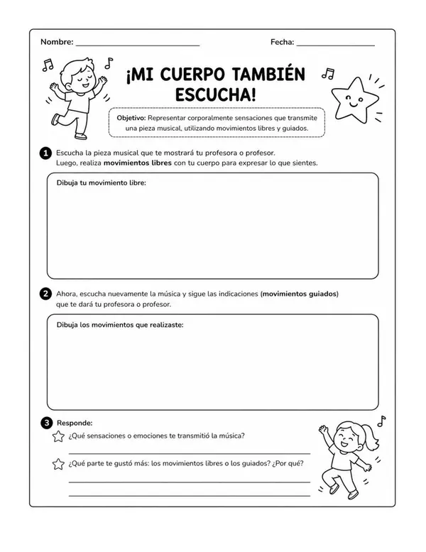 Expresar emociones y sensaciones que produce la música