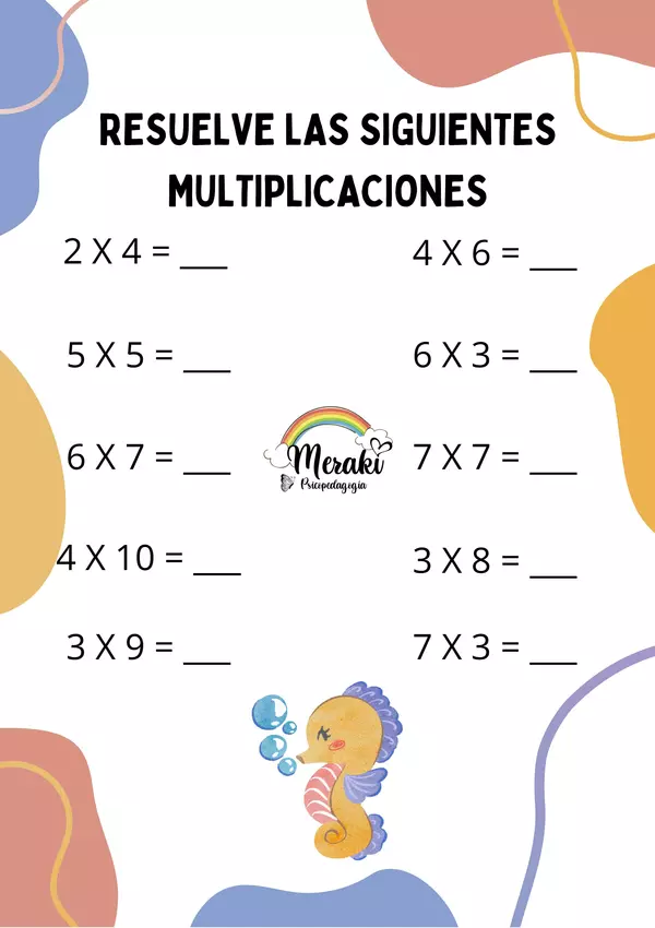 Ejercicios de Multiplicación Aleatorias Merakipsp profe.social