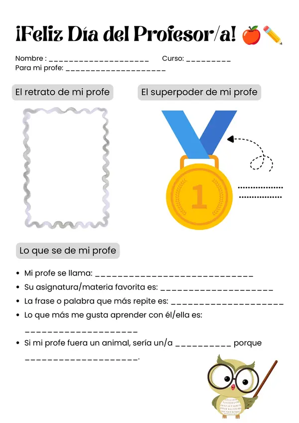 Actividades día del profesor