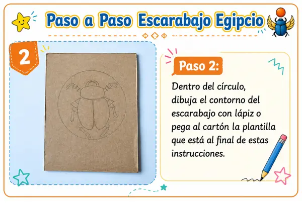 Trabajo de arte: “escarabajo egipcio”