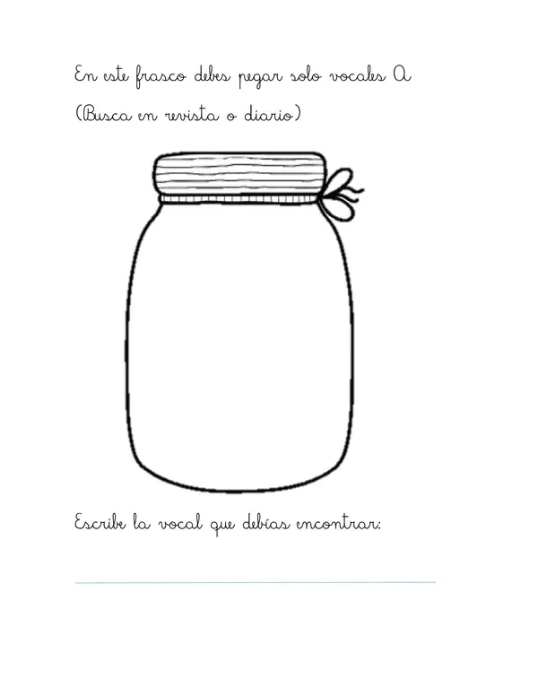 Cuaderno de la vocal A