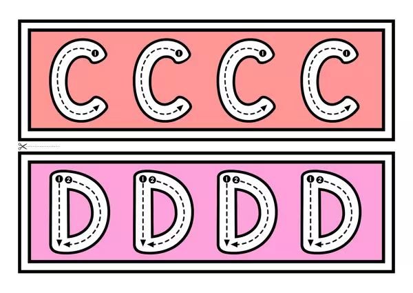 Flashcards abecedario para escribir 