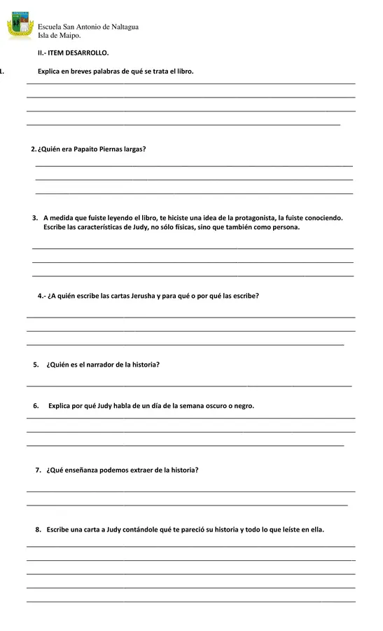 Prueba del libro Papaito piernas largas.