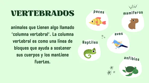 Animales vertebrados