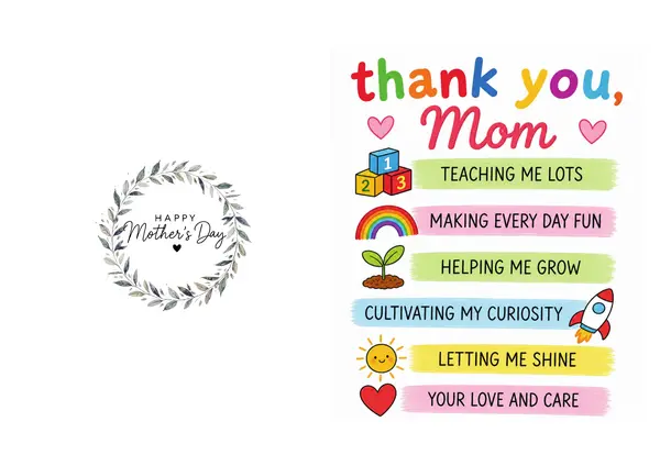 Mother’s Day Printable Card/ Tarjeta Día de la Madre 