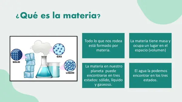 ppt la materia y el modelo corpuscular molecular - sexto básico