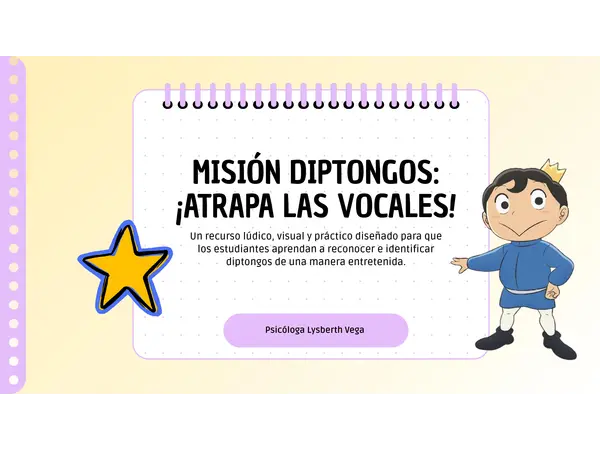 Misión Diptongos: ¡Atrapa las Vocales!