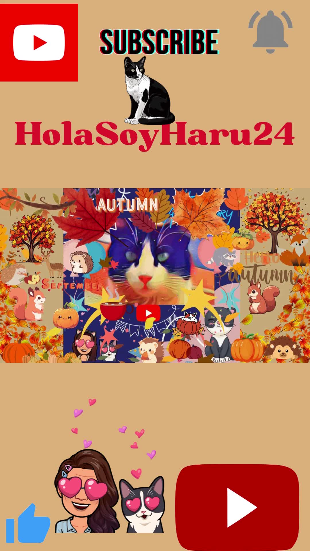 autumn vocabulary🍂🍁🎃 #HolaSoyHaru24 Aprende con Haru: #otoño #ingles