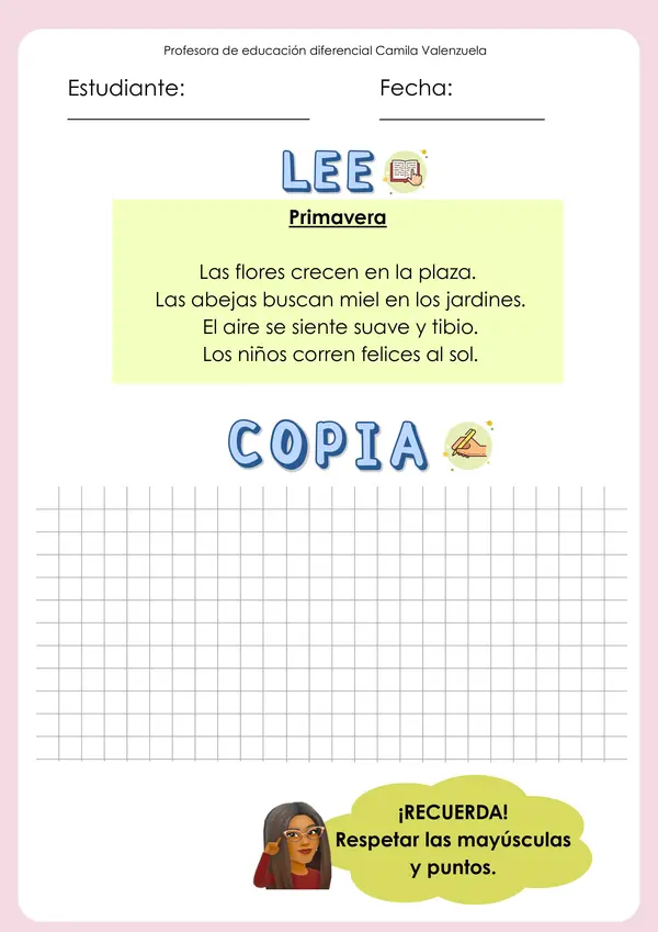 Textos breves para realizar copias