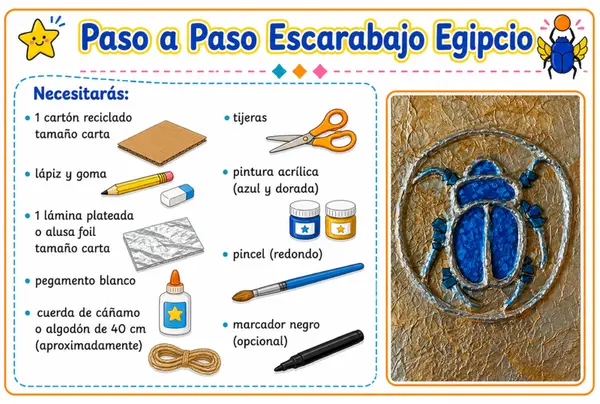 Trabajo de arte: “escarabajo egipcio”