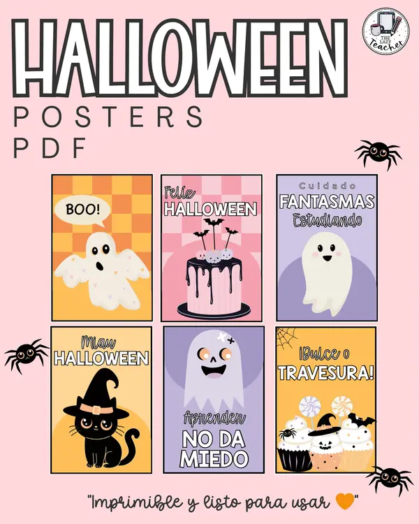 Set Posters Halloween Profe Social